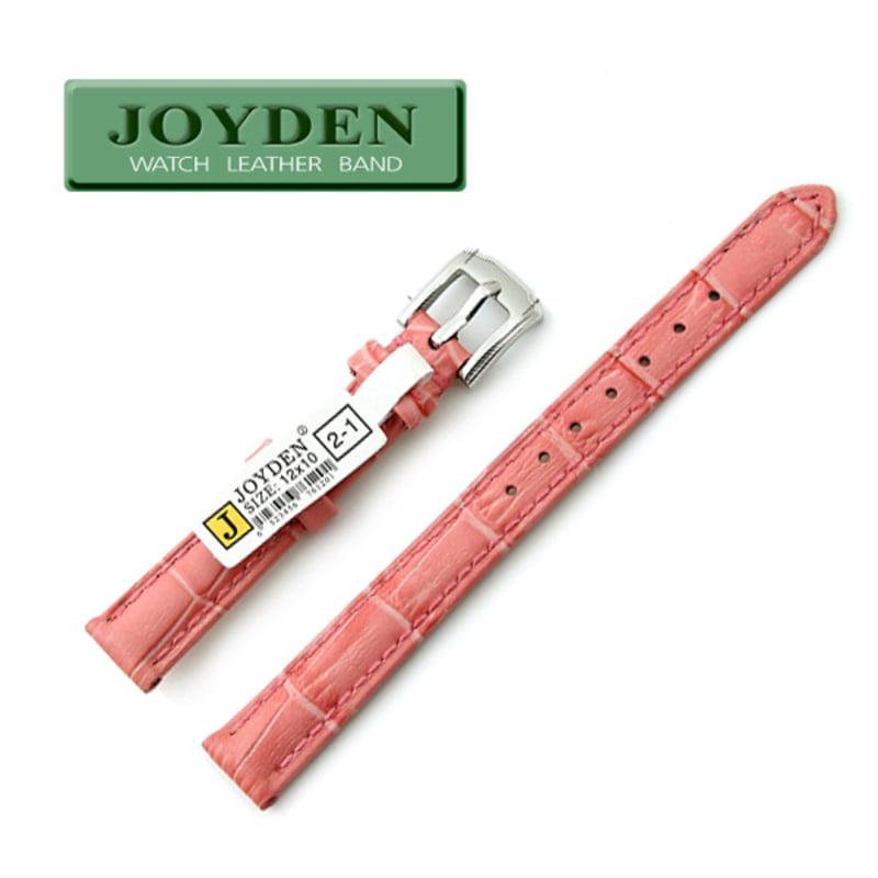 조이덴 12mm-2-1 핑크색 명품 가죽밴드 가죽시계줄