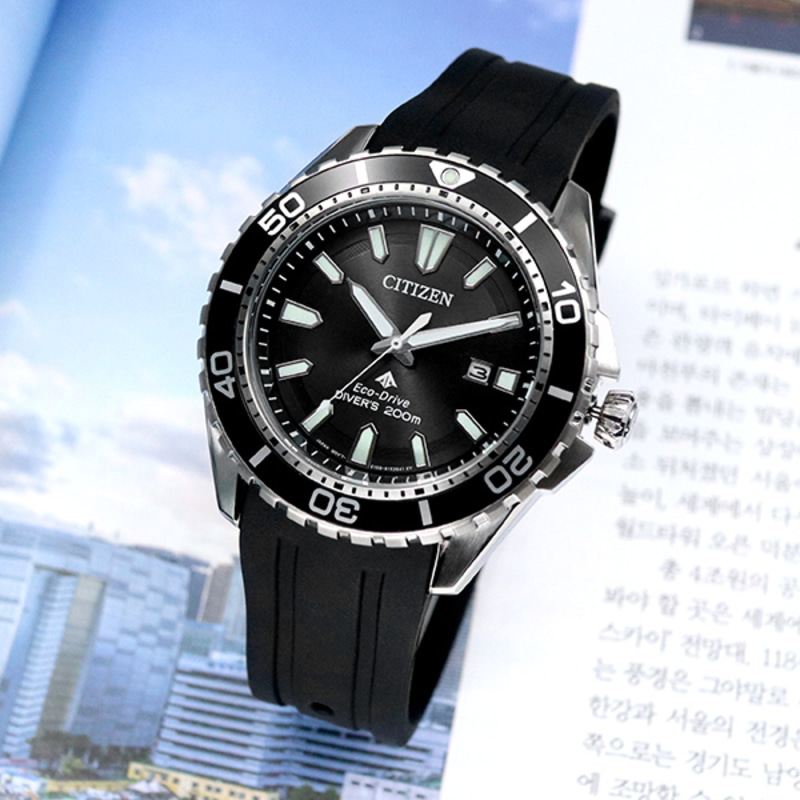 시티즌 프로마스터 남성 다이버 방수 손목시계 BN0190-15E